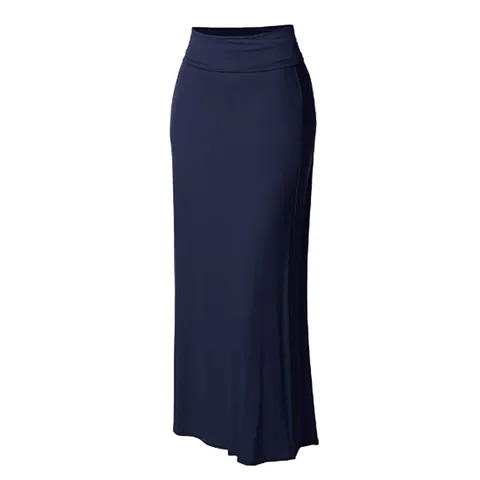 Женская юбка-карандаш с высокой талией, однотонная сексуальная Длинная юбка-карандаш Faldas, Женская комфортная облегающая юбка с высокой талией, юбка Макси Faldas