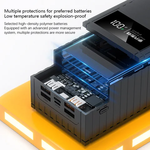 66 Вт сверхбыстрая зарядка 60000 мАч Power Bank сверхбольшой емкости мобильный мини-банк питания для Xiaomi iPhone 13 14 стиль контейнера