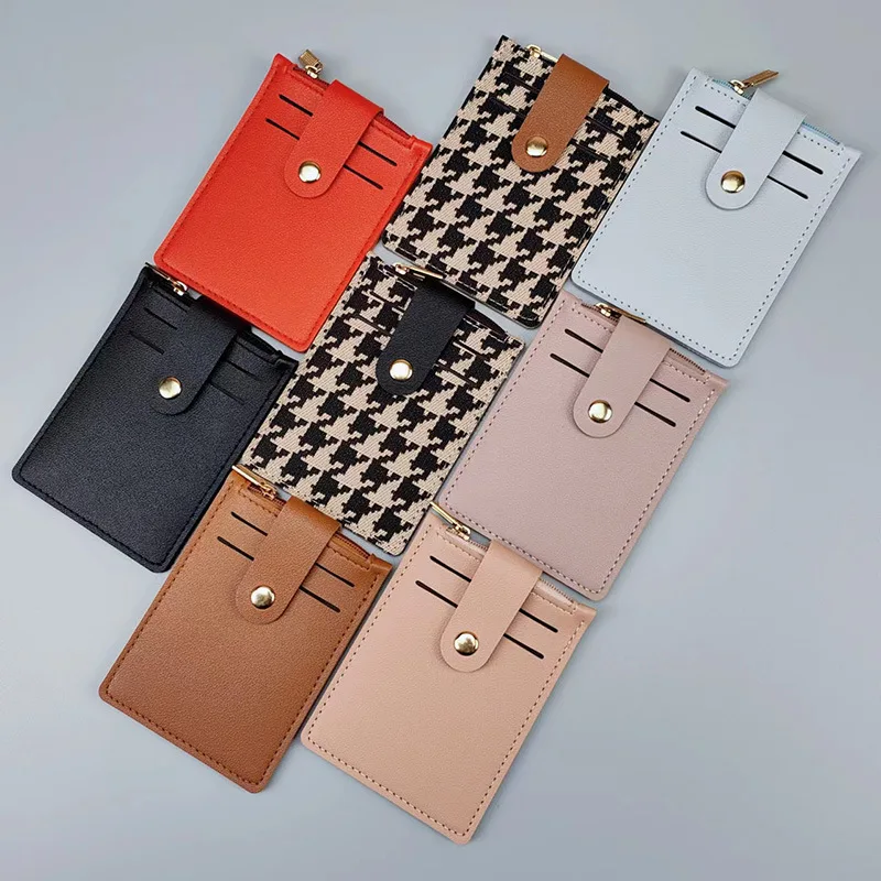 

Роскошный кошелек из искусственной кожи для женщин, кредитница, бумажник для мелочи, модная маленькая сумочка для хранения водительских прав