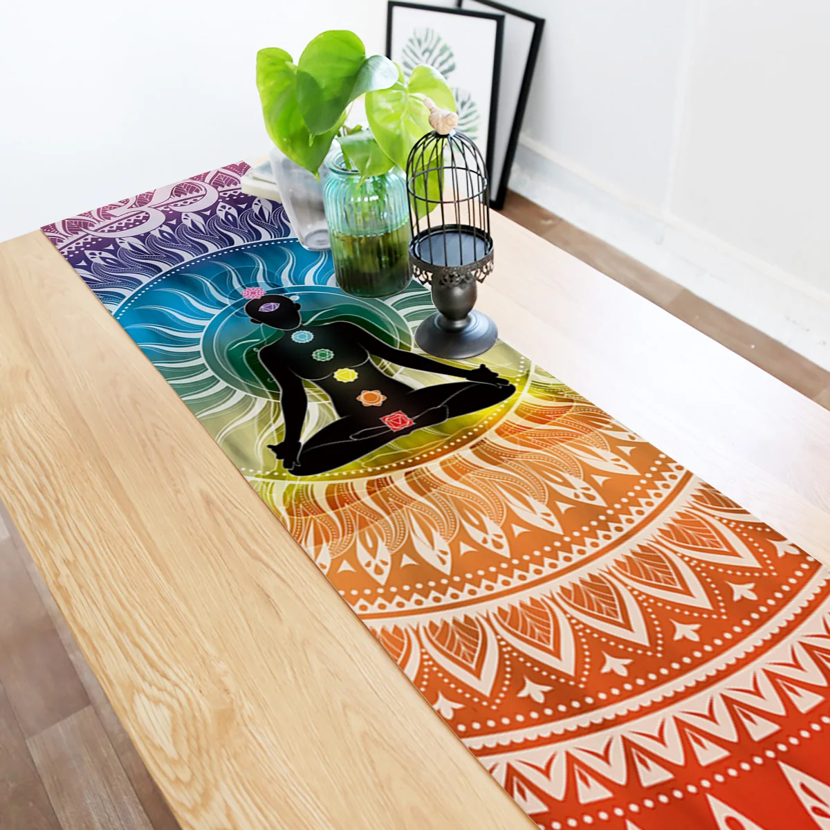 Индийская Йога Мандала чакр настольная дорожка с флагом украшения для домашней