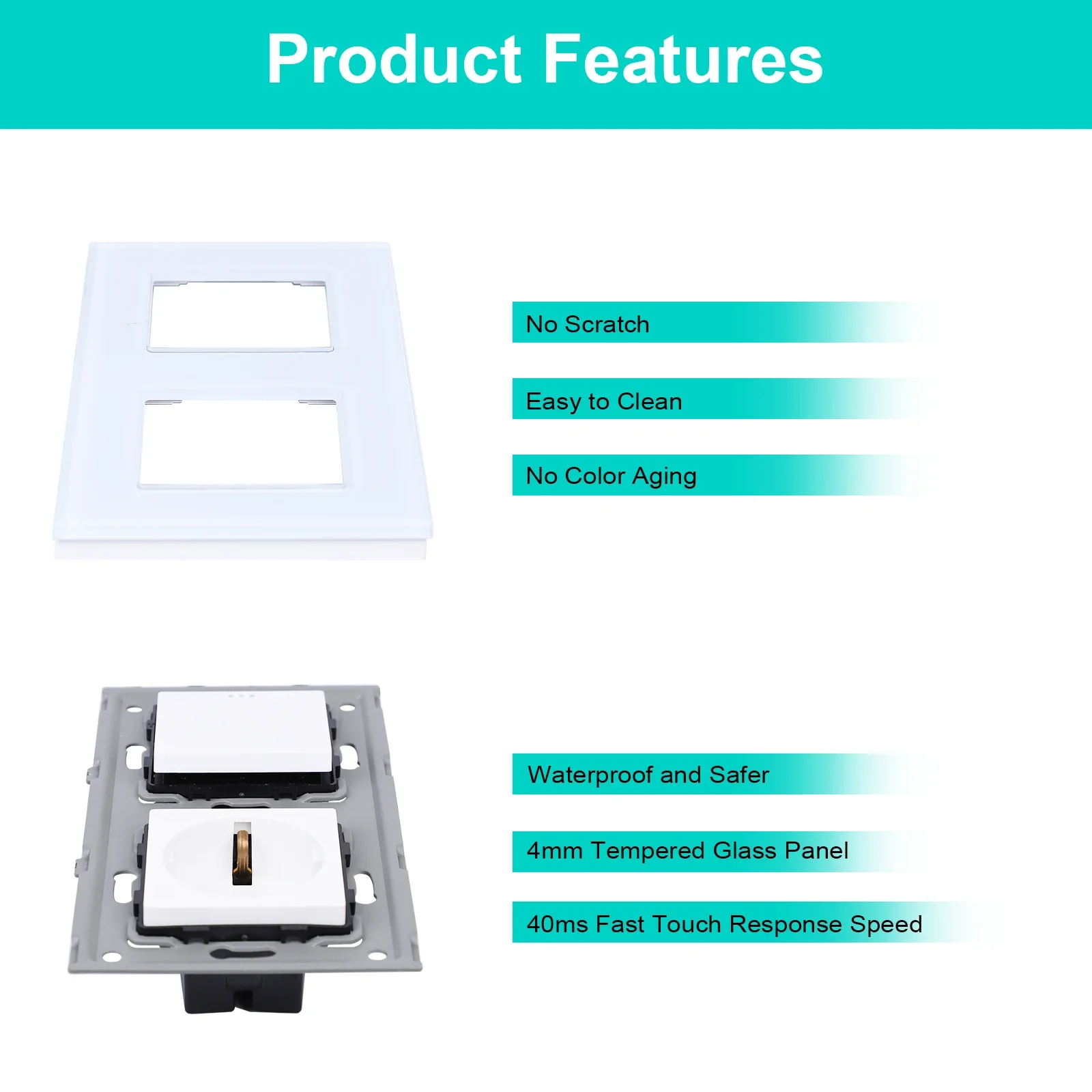 Переключатель Bingoelec для лестницы настенный Стандартный кнопочный переключатель