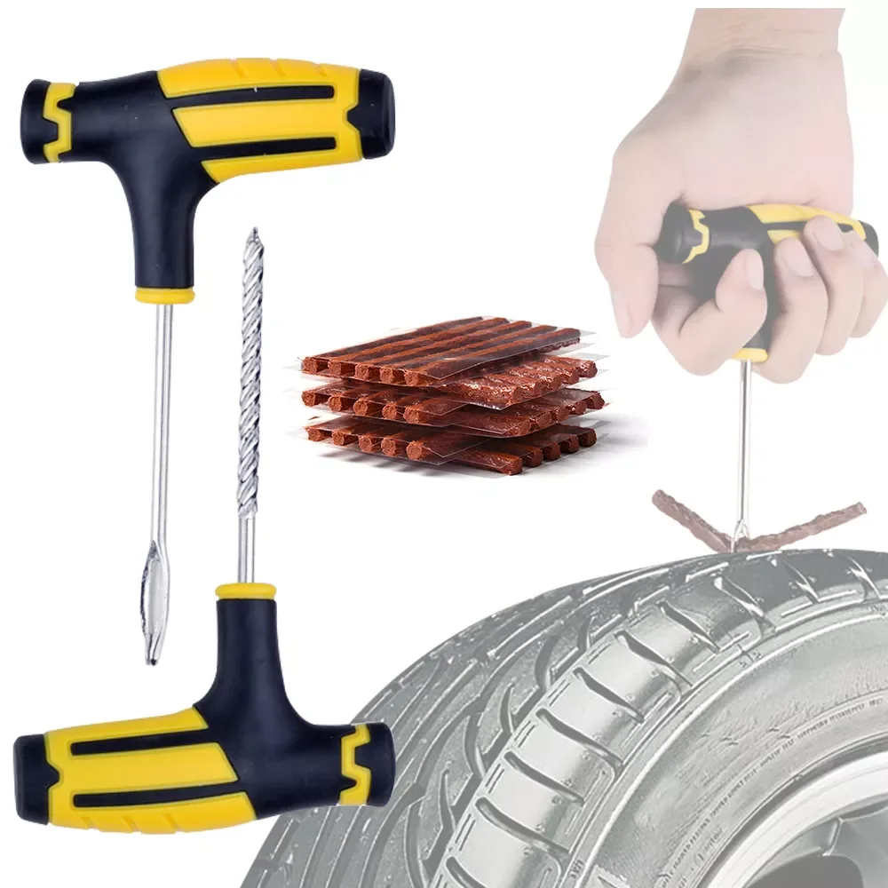 

Tire Puncture Repair Tool Kit Tyre Puncture Plug Studding Tool Auto Tubeless Tire Repair Kit Garage Tool