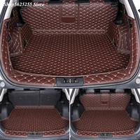 for subaru forester 2019 2020 2021 leather rear trunk mat car mats liner cargo carpet anti kick protector pad auto accessories