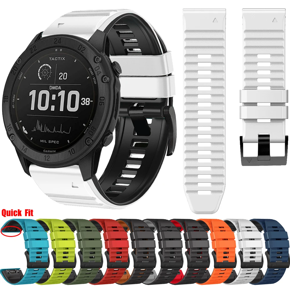 

Быстросъемные силиконовые ремни для Garmin Тактический 7 Pro Delta Bravo Band Fenix 7X 7 6 5/Enduro2/Epix/instinct, 22 26 мм