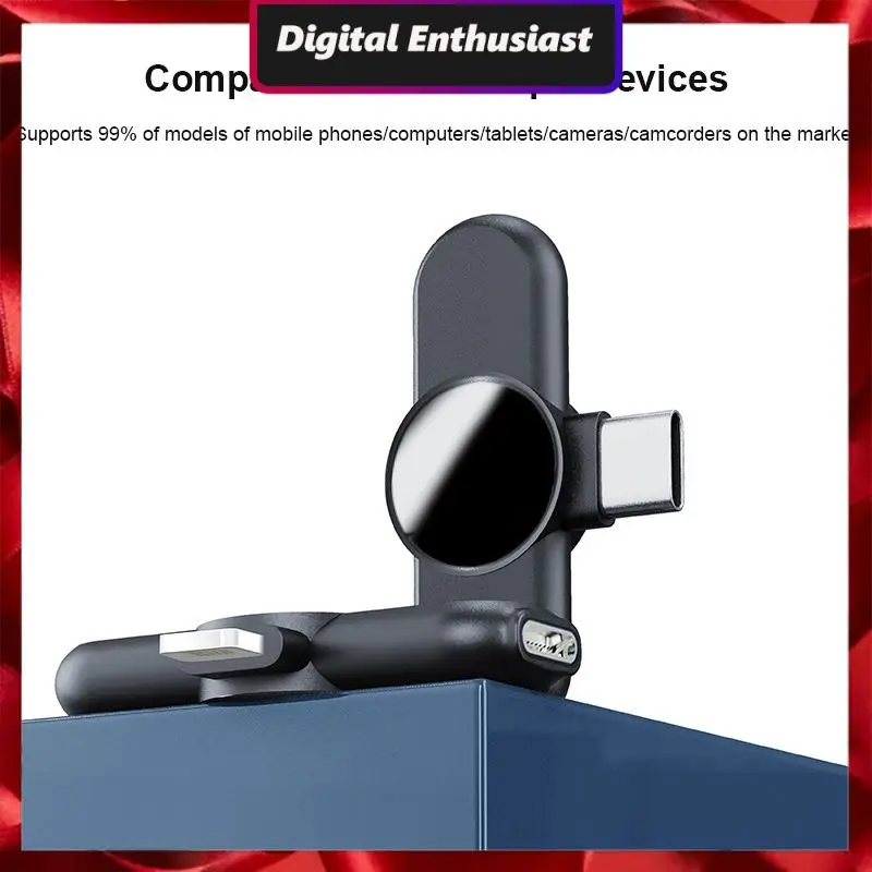 

Black Noise Reduction Wireless Microphone Long Endurance Microphone Adapter Collar Type 2 Channel Mini Microphone Audio Device