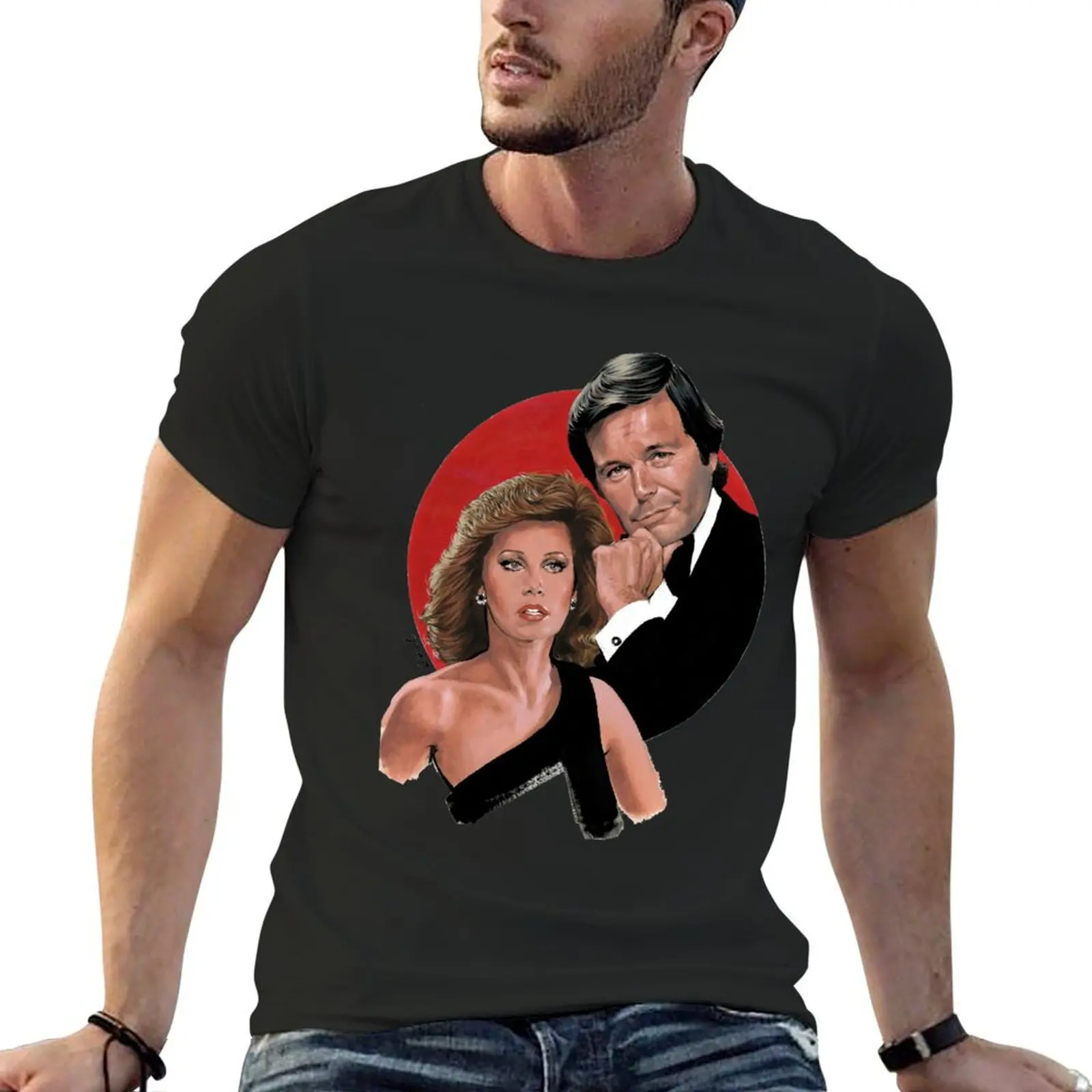 Мужская винтажная Футболка с принтом из аниме Мистер и миссис