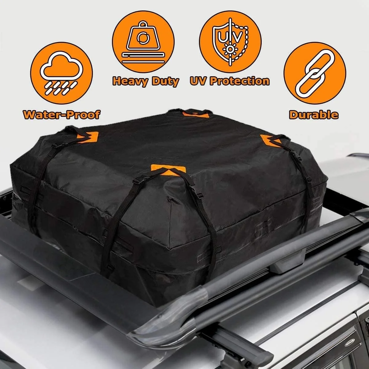 

Car Rack Top Roof Bags Trunk SUV Universal Cargo Luggage Roof Bag Waterproof Rooftop Luggage Carrier Black Storage Travel Bag