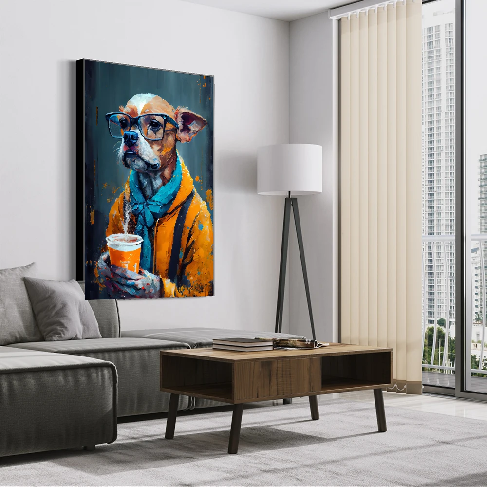 Портрет кошки в стиле панк-рок картина маслом на стену искусство оригинальное