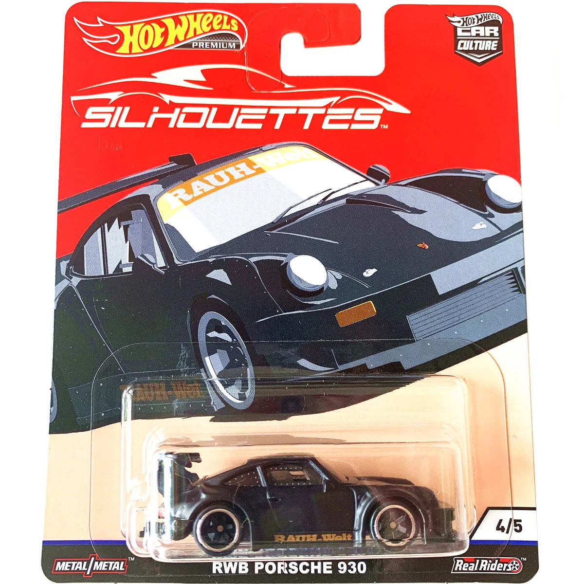 Фото Силуэт Hot Wheels 1:64 MONZA corevtte porsche 935-78 930 rwb nissan skyline Коллекционные литые под давлением модели автомобиля из сплава, статьи FPY8 №3