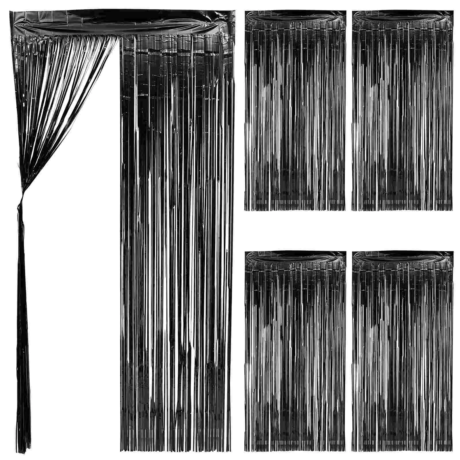 

5 Pcs Venue Setting Props Baby Birthday Decoration for Girl Plastic Backdrop Curtains Streamer