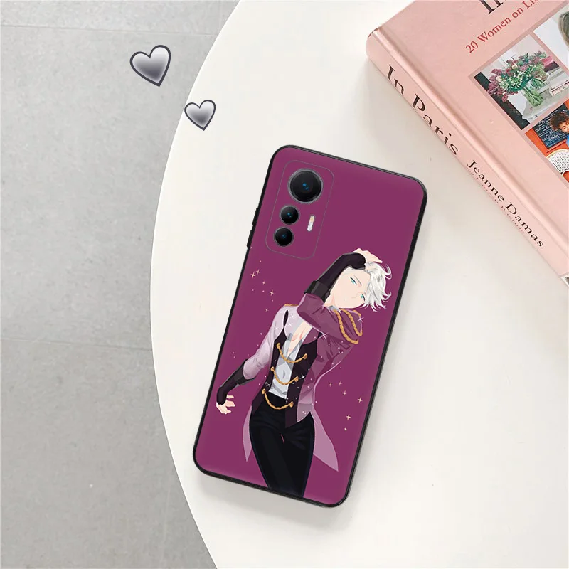 Matte Phone Cases For Redmi 12 12c 13c Note12 Note13 Pro YURI On ICE Xiaomi 13 Lite 12x 12t 12s 4G 5G Cartoon Soft Black Cover