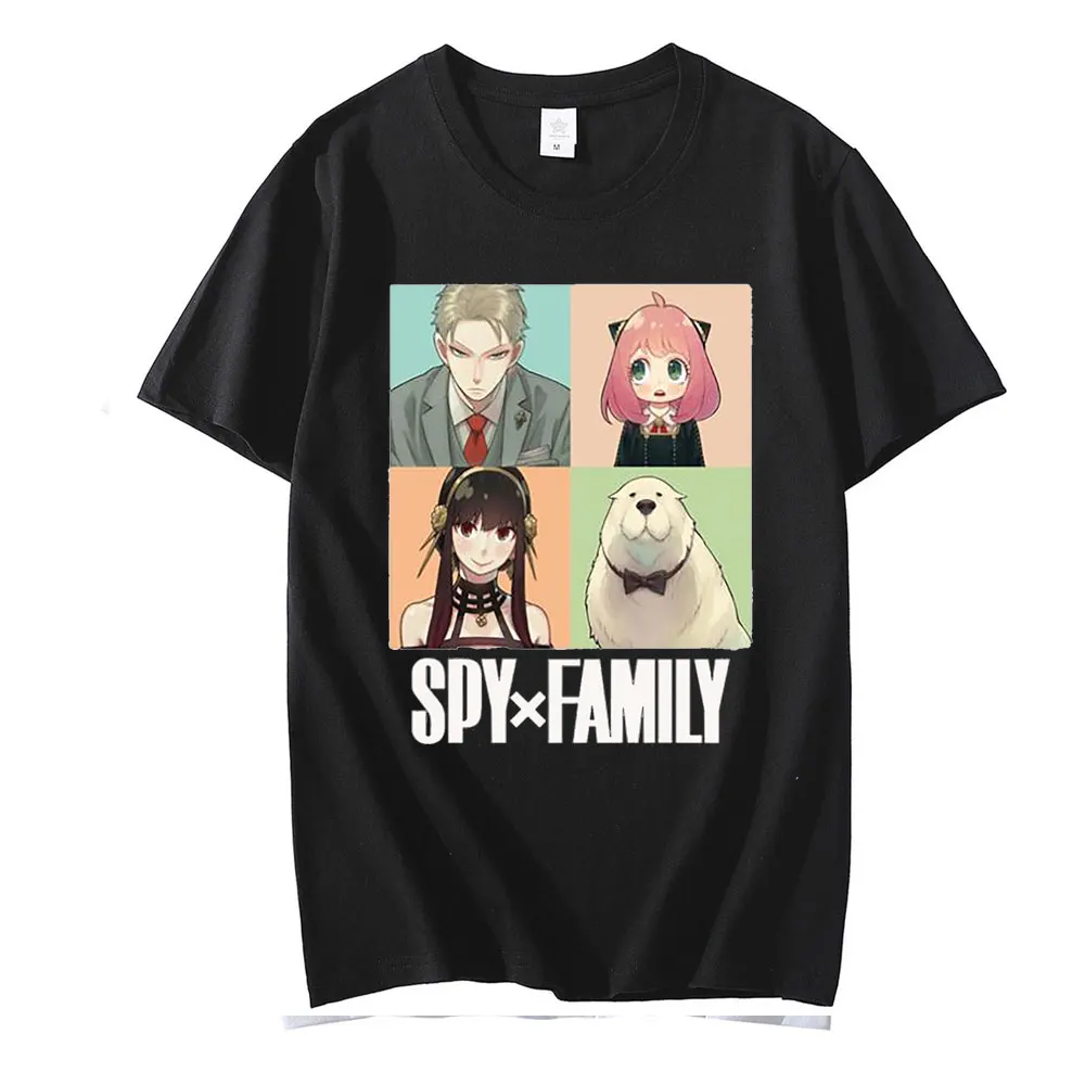 

2022 Anime Spy x Family T Shirt Men Harajuku Manga Graphic Tees T-shirt Unisex Summer Tops Tshirt Oversized T