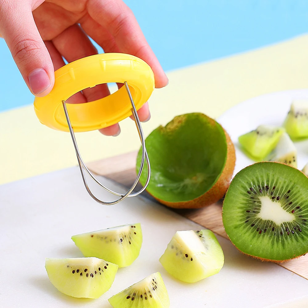 

Fruit Kiwi Cutter Peeler Slicer Kitchen Gadgets Stainless Steel Kiwi Peeling Tools for Kitchen Fruit Salad