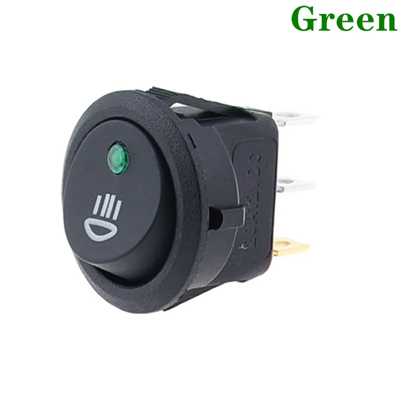 

Кулисный переключатель противотуманного фонаря красный 23мм DC 12В 20А