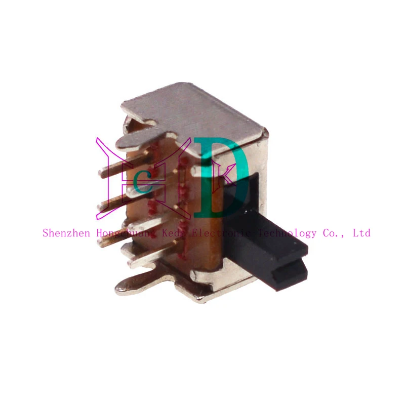 Маленький тумблер SK22D07 высота ручки 2-6 мм 2 ряда передачи 2P2T 6 контактов