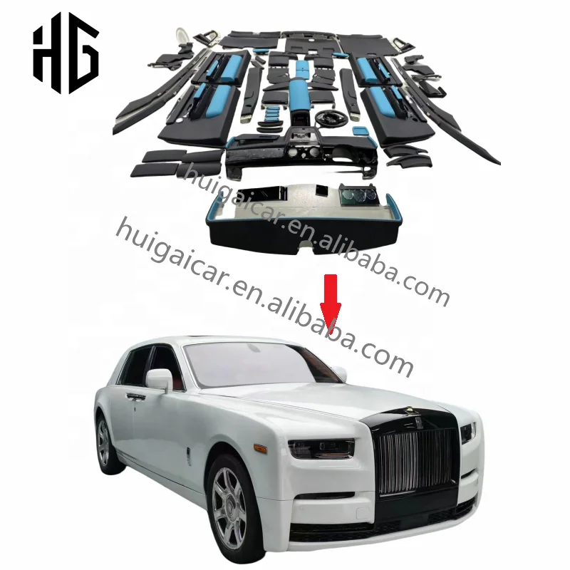 Для рулонов Royce Phantom Generation 7 Upgrade auf 8 Style Facelift Dry Carbon Fiber Innen verkleidungen Kit Auto Zubehör