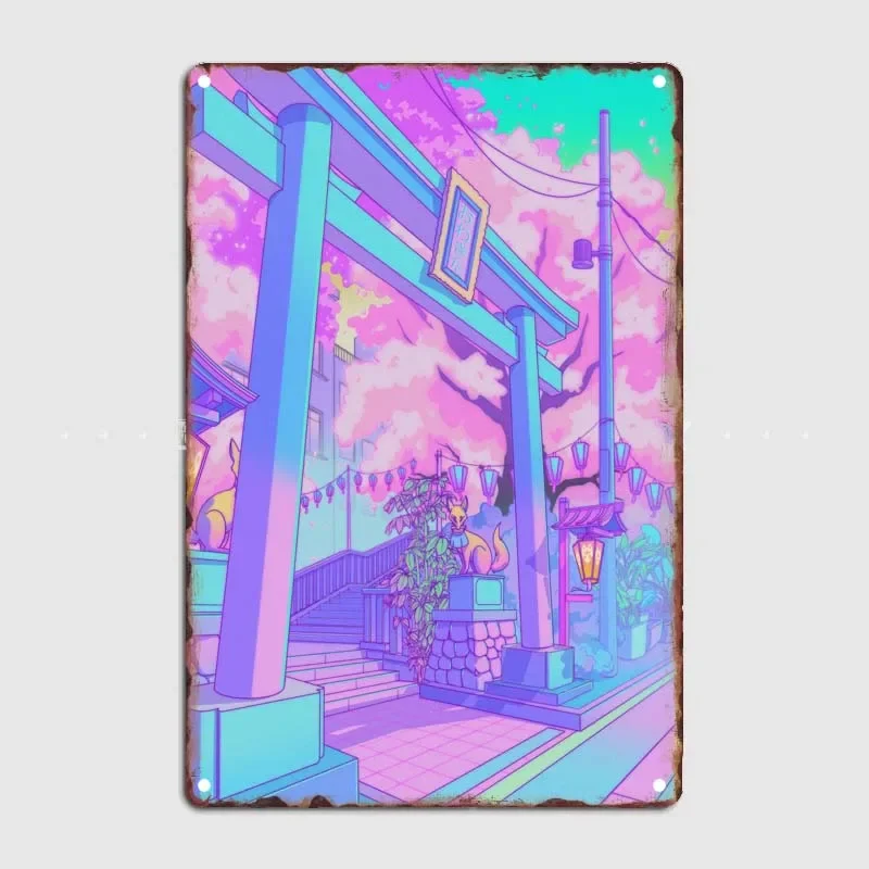 Металлические знаки индивидуальное украшение на стену аниме декор комнаты Inari