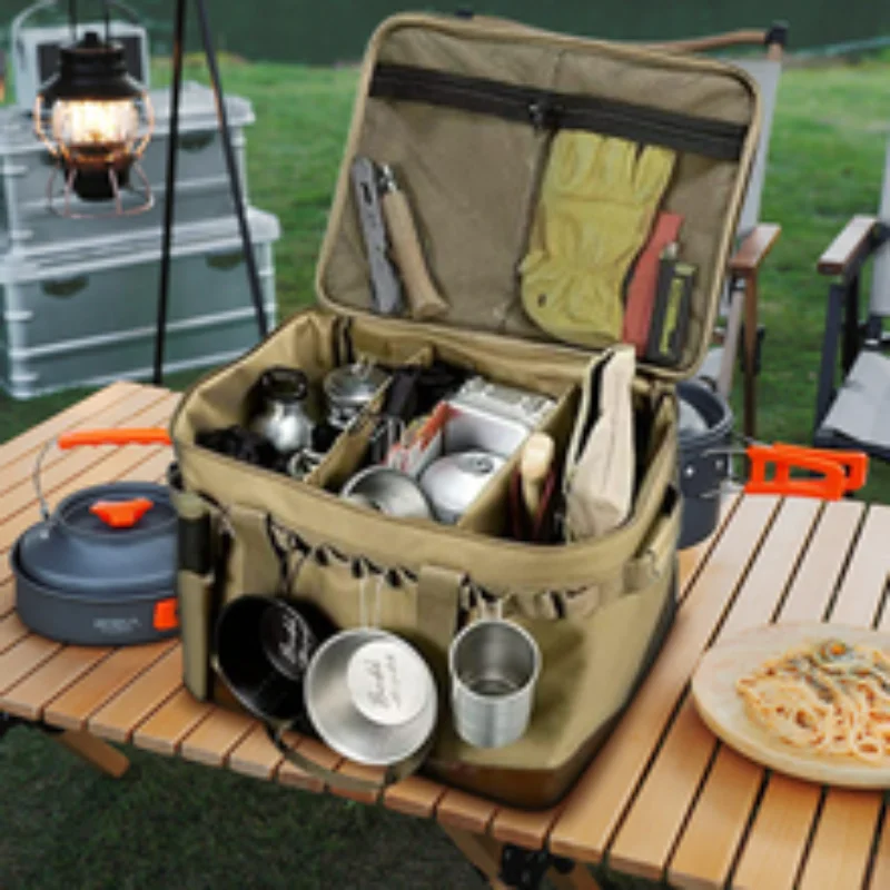 

Outdoor Camping Picnic Bags Large Storage Tableware Bag for Camping Picnic Kitchen Outdoor Hiking Fishing Equipment Travel Tools