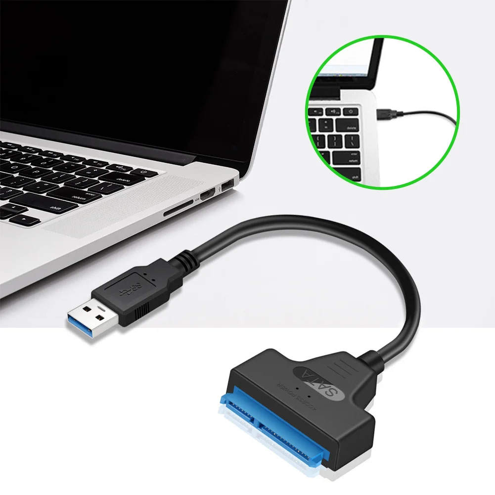 SA TA To USB 3.0 Cable Up To 6 Gbps For 2.5 Inch External HDD SSD Hard Drive SA TA 3 22 Pin Adapter USB 3.0 To Sa Ta III Cord images - 6