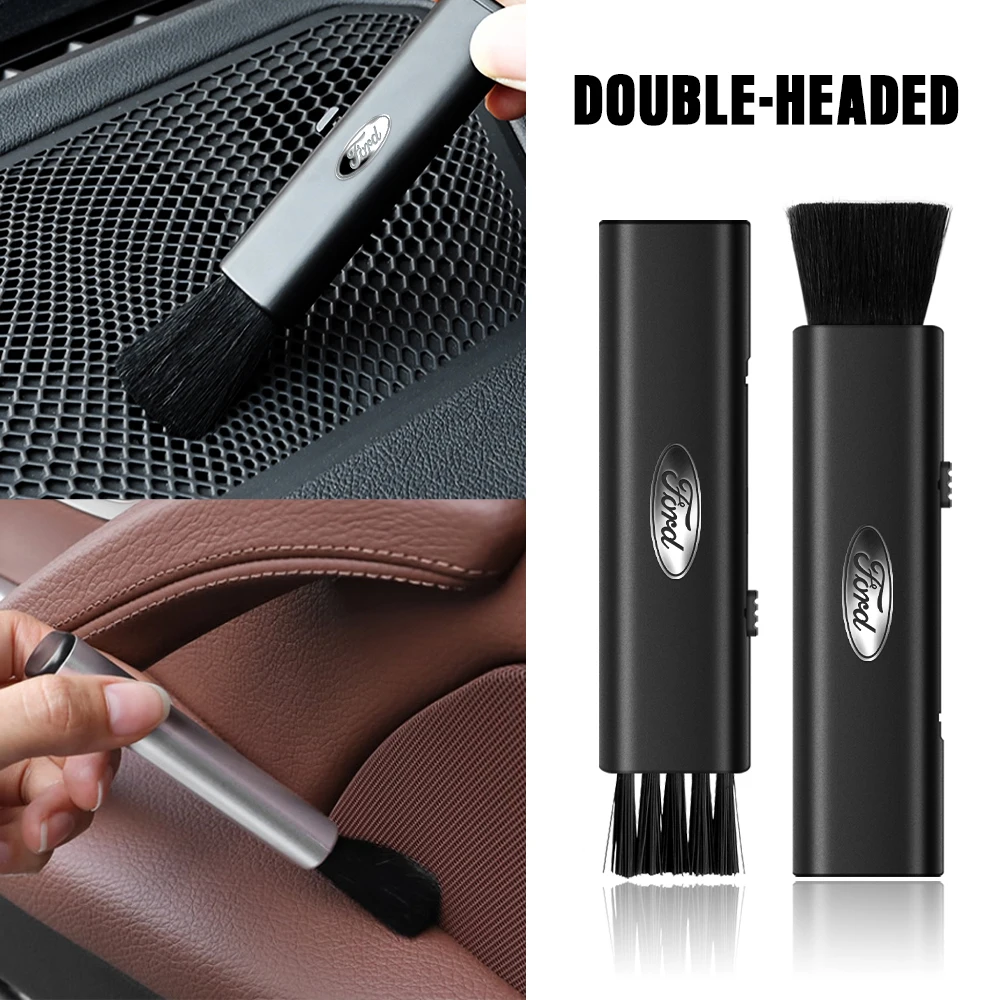 

1pcs Car Dust Cleaner Adjustable Air Outlet Detailing Cleaning Soft Brush For Ford Focus Fiesta Ranger Mondeo Escort Mustang