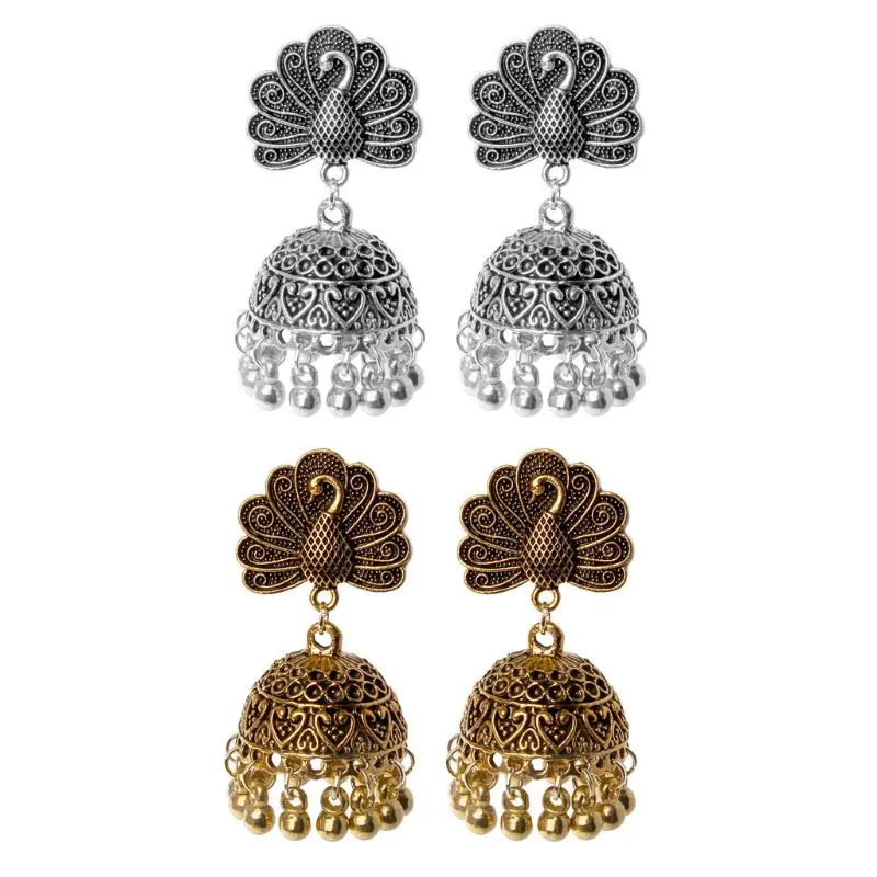 

Retro Tassel Drop Earrings Jhumka Indian Ethnic Dangling Earrings Fashion Gypsy Tribal Earrings for Women Girls