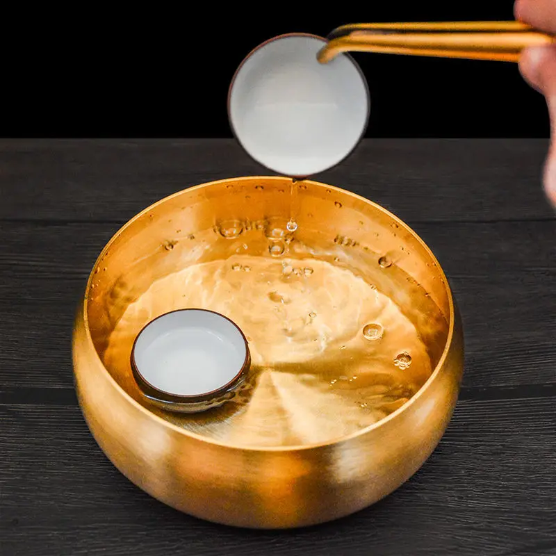 

Латунная большая чайная щетка для мытья, чайный набор, миска для воды, чайная тарелка для мытья воды, чайная церемония, шесть джентльменов, запасная P