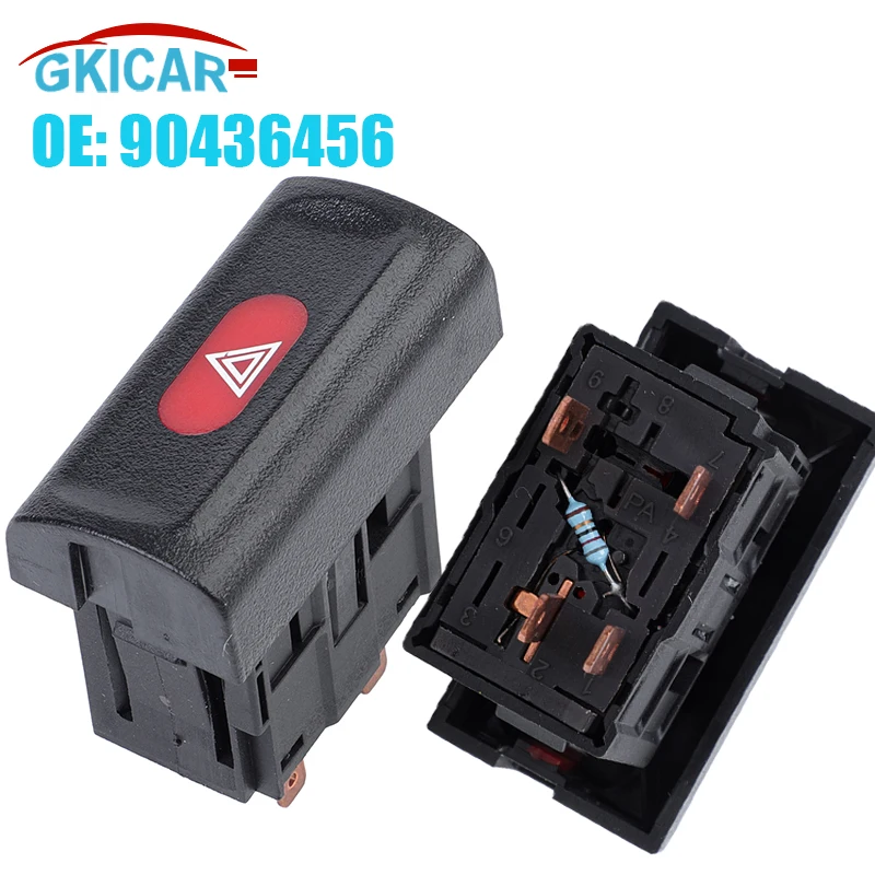 

90436456 4 Pins Hazard Warning Flash Switch 09138058 09152308 6240148 For GM Opel Vauxhall