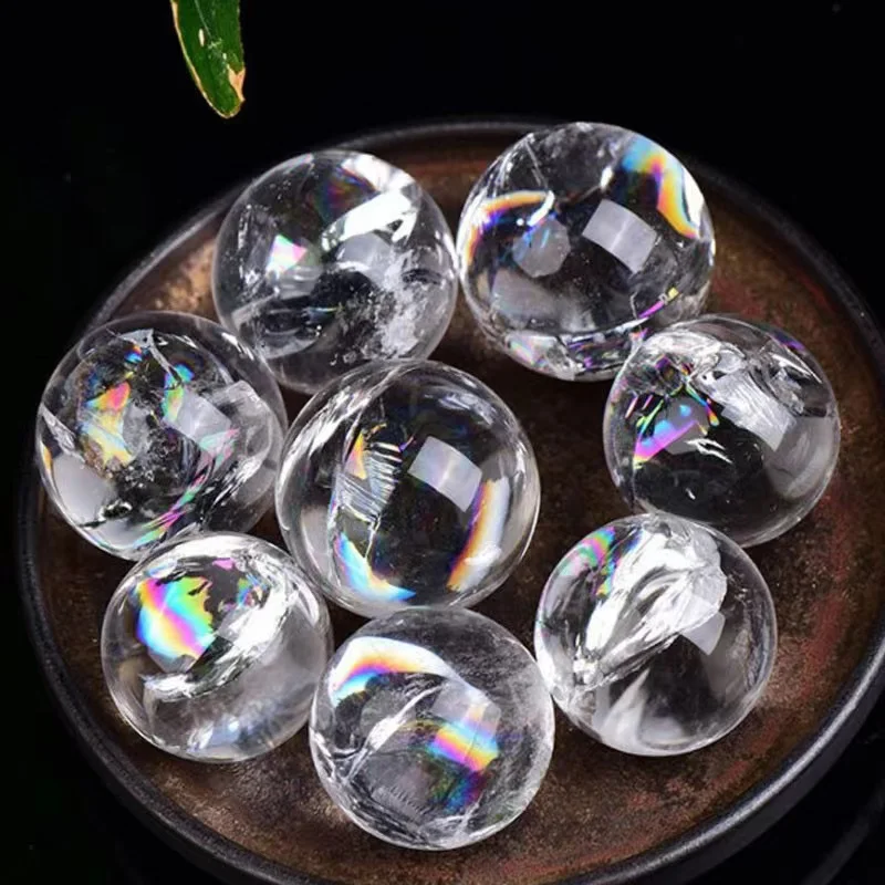 2 шт. Ntural Rainbow Clear Crytsals Ball дымчатые кварцевые драгоценные камни ювелирное изделие с кристаллами Divination Healing Reiki домашний декор DIY поделки