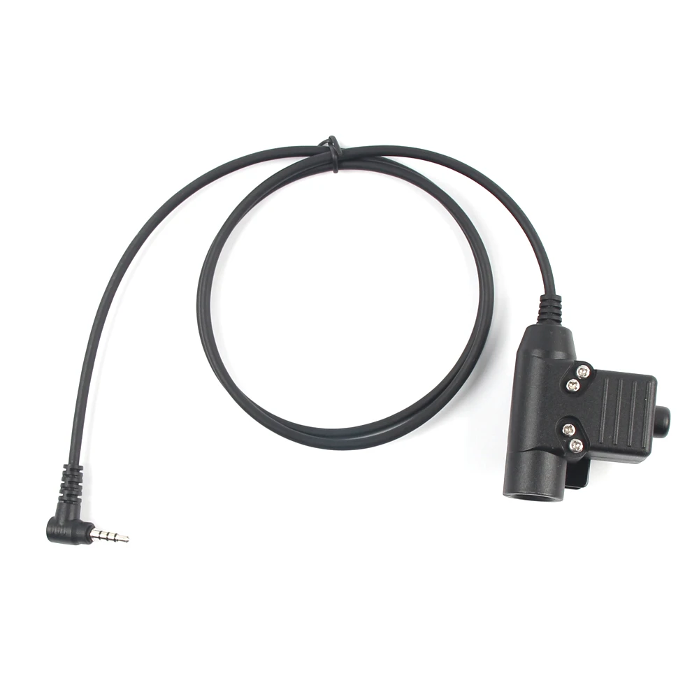 Walkie Talkie Radio Tactical Headset Adapter U94 PTT 3.5mm 1-Pin For YAESU For VERTEX VX-5R VX-3R Retevis RT40 RB15 RB615