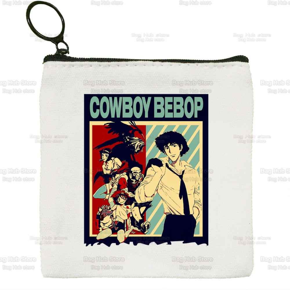Cowboy Bebop Anime Manga Space Spike Vintage Mini Wallet Change Pouch Household Portable Keys Storage Card Bag Zipper Bag