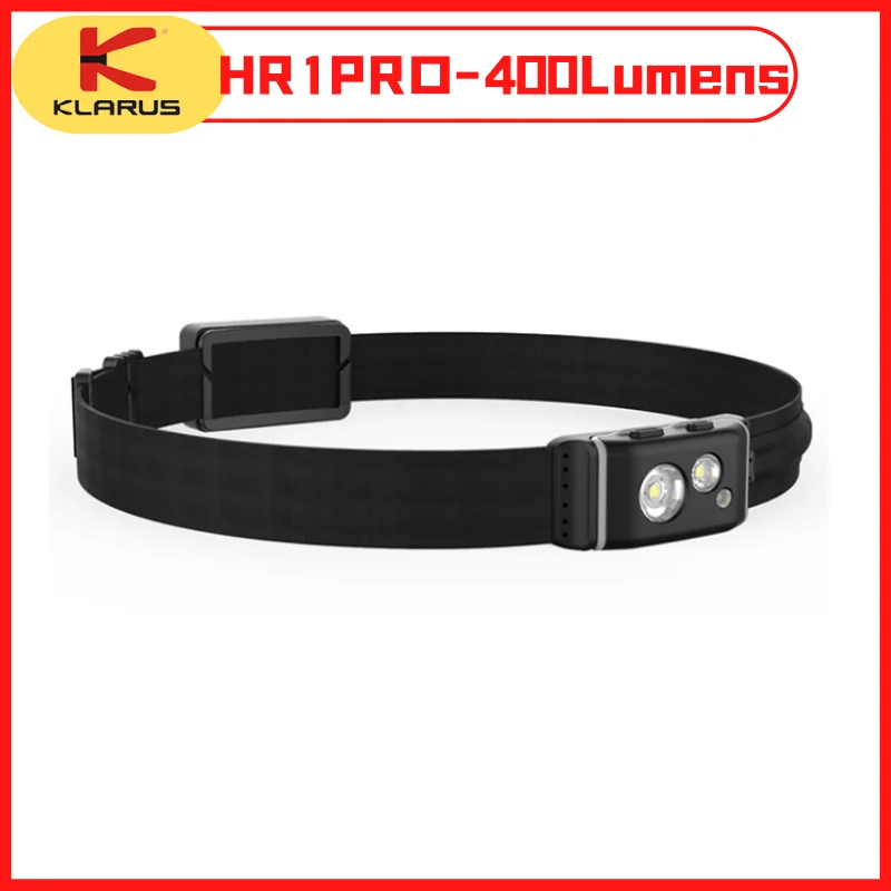 

KLARUS HR1 USB-C Rechargeable Headlamp 600 Lumens with Red Light With Power Bank Build-in battery Lightweight Headlight