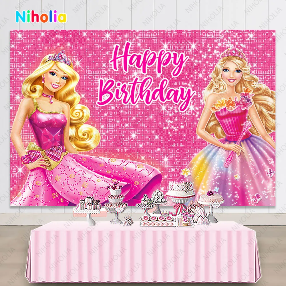 Фон для фотосъемки Barbiee розовый