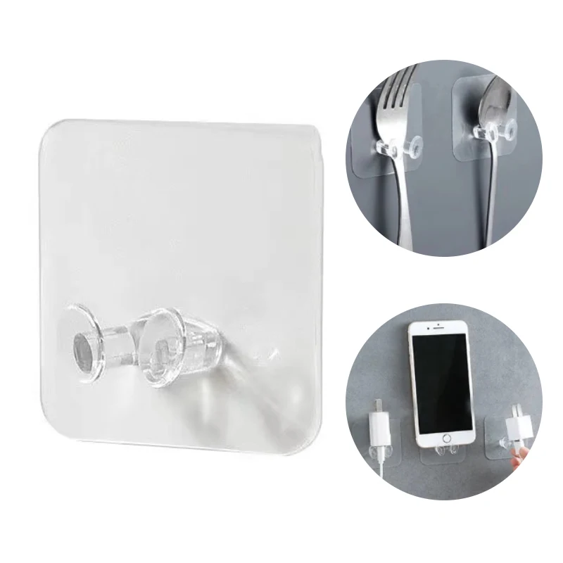 

2/10PCS Punch-free Power Plug Socket Holder Multifunctional Storage Hook Kitchen Stealth Wall Adhesive Hanger Bathroom