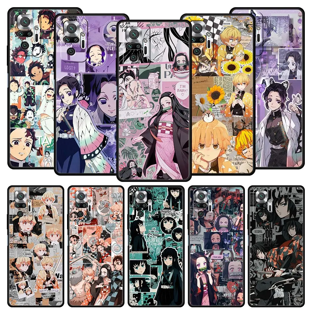 

Kimetsu no Yaiba Anime Demon Slayer For Xiaomi Redmi Note 10 11 9 8 Pro Phone Case 9S 7 8T 9T 9A 8A 9C K50 K40 Gaming 11T Cover