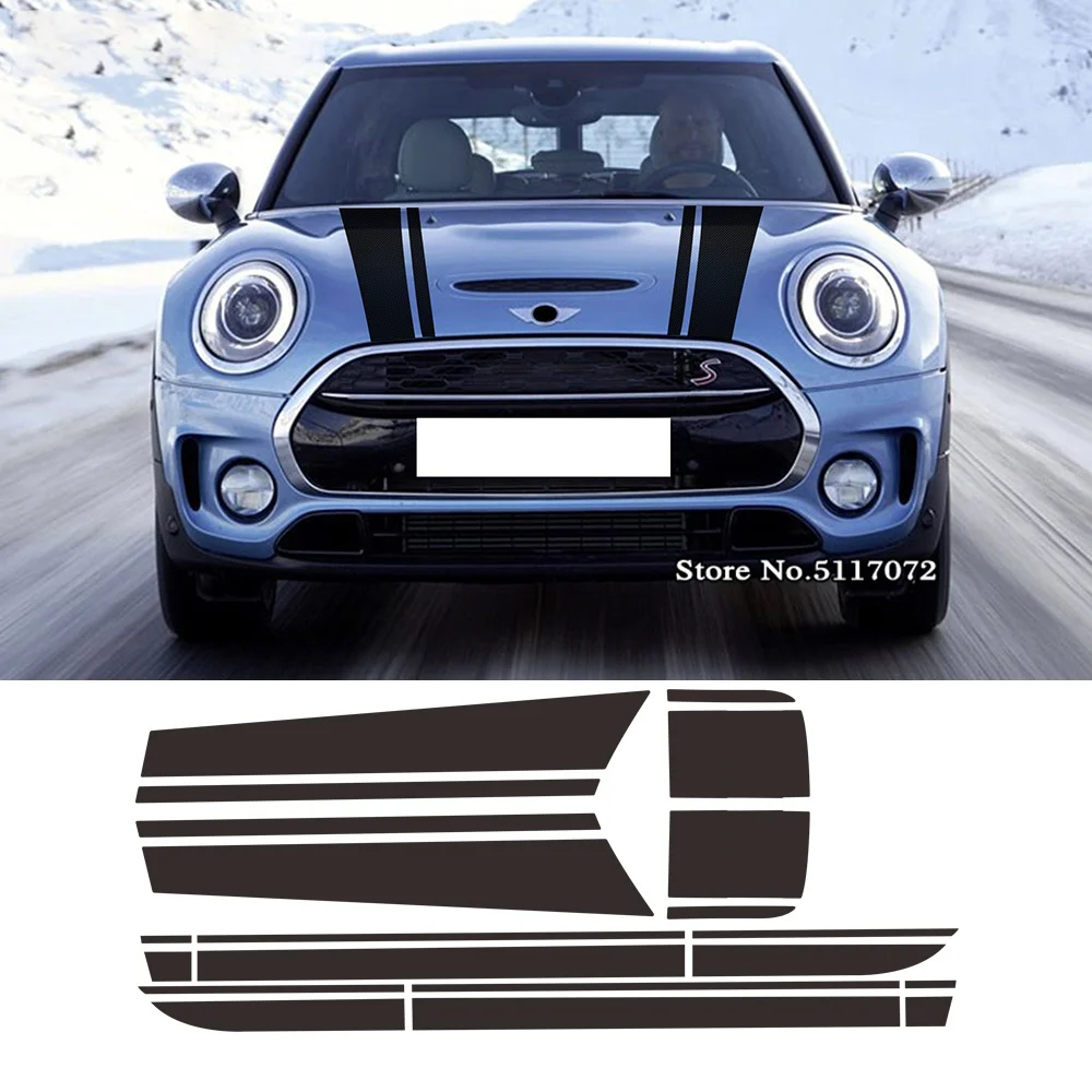 

Car Hood Engine Cover Trunk Rear Side Skirt Stripes Sticker Body Kit Decal For MINI Cooper Clubman F54 2015-2019 Accessories