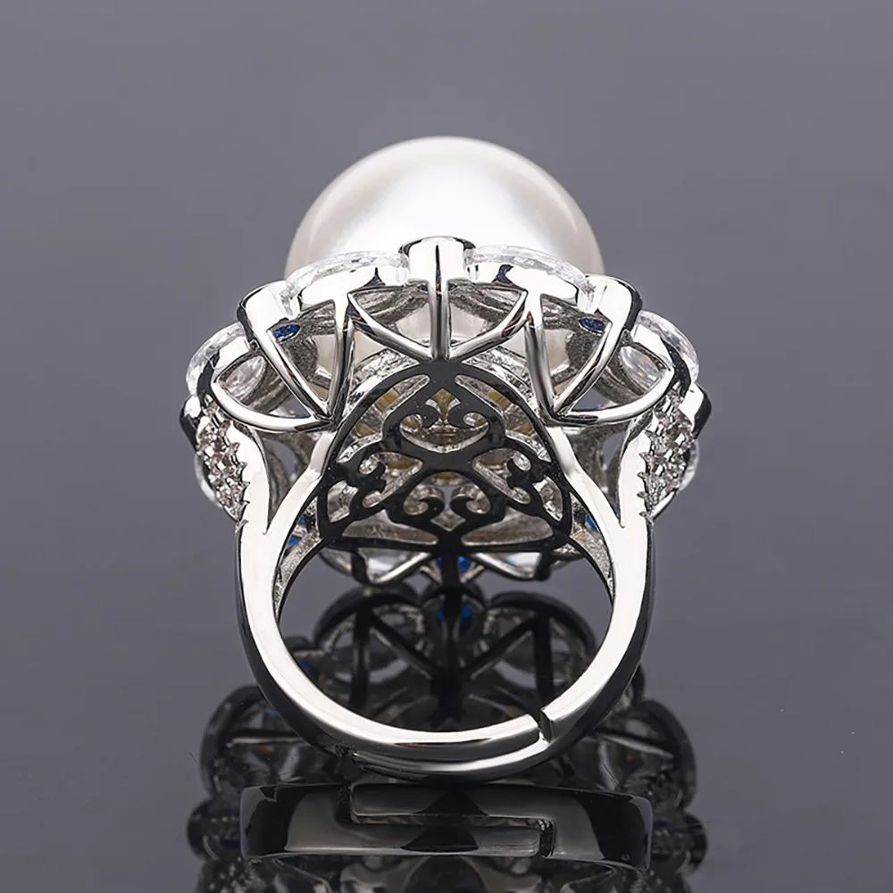 Женское кольцо с большим жемчугом