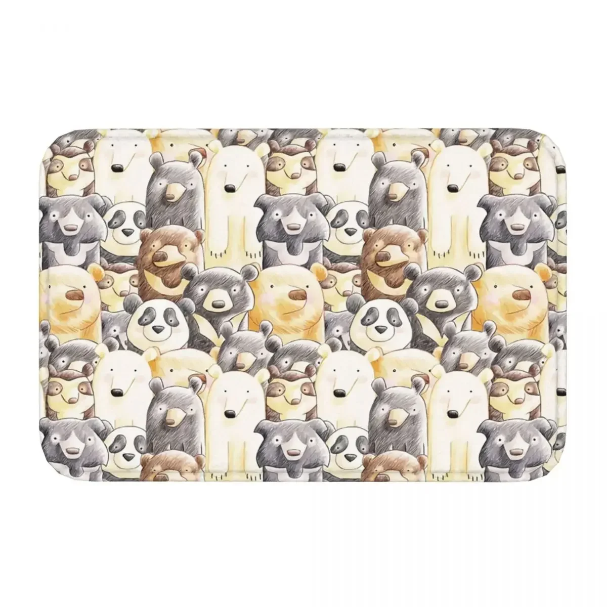Антискользящий коврик Семья медведей