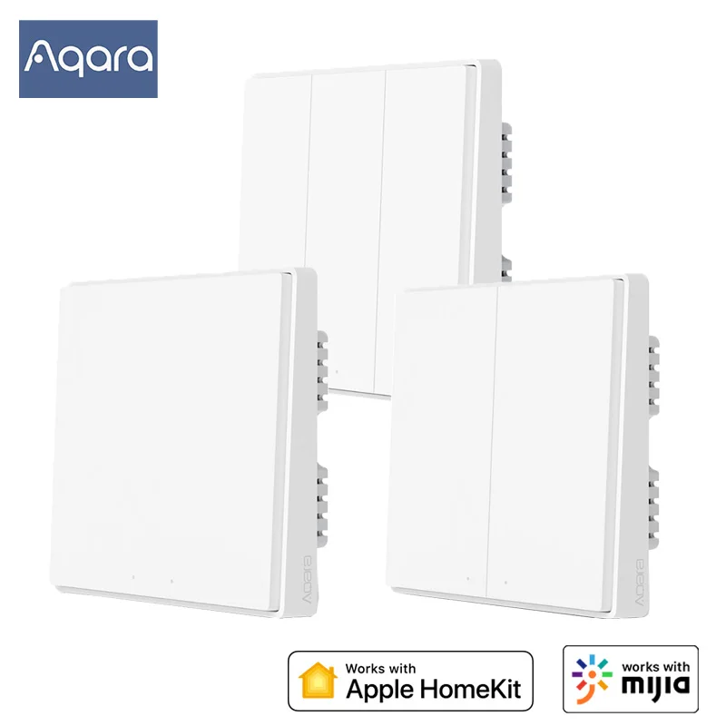 Aqara Wall Switch D1 ZigBee Smart Wireless Key Light Remote Control Zero Line Fire Wire Neutral Switches Xiaomi Mi Home Homekit |