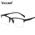 Очки для чтения с полуободковой оправой для мужчин и женщин, модные ультралегкие очки для близорукости с прозрачными линзами в стиле ретро, + 0,75-+ 4,0