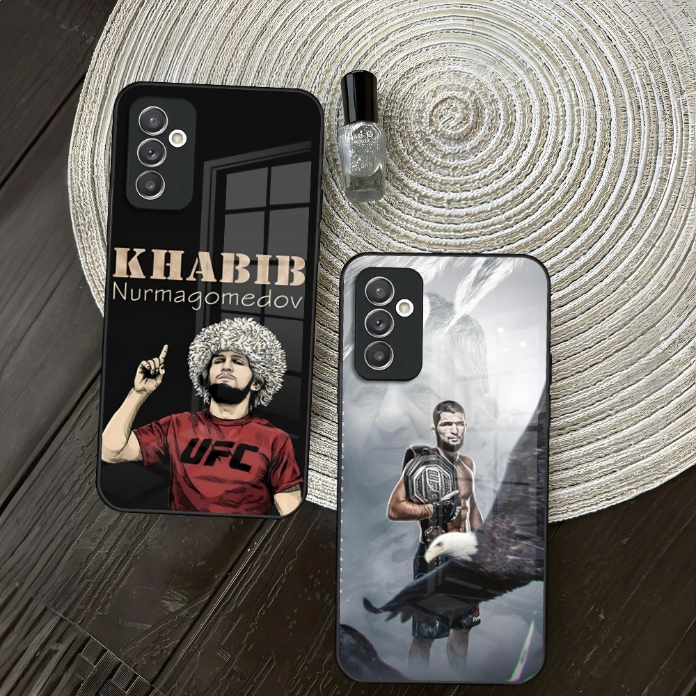 Khabib U-UFC Phone Case for Samsung S24 S30 S21 S23 S20 S22 Fe S10 E S9 Note 20 10 Pro Ultra Plus glass Cover