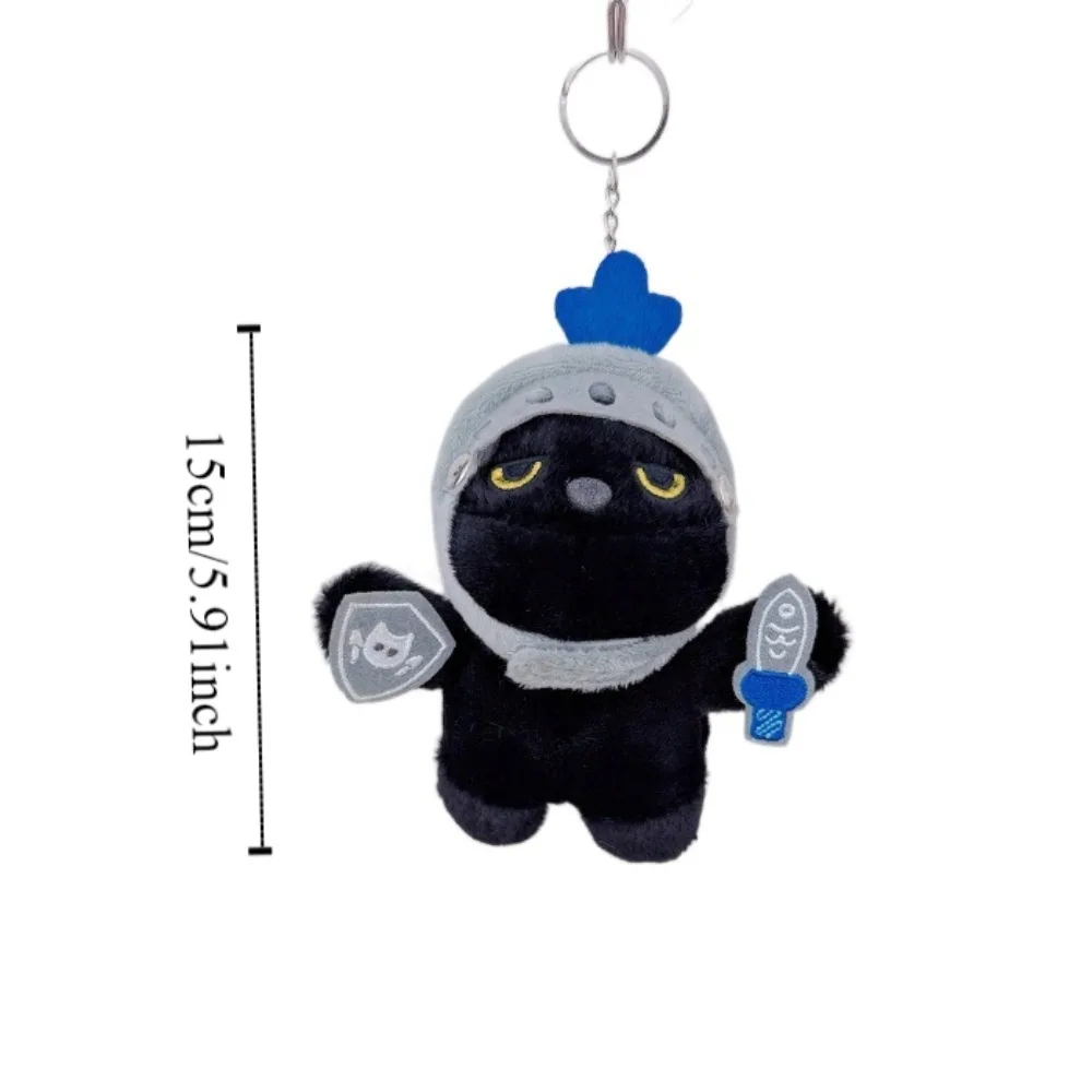 Сопровождающая кукла Щит Рыцарь Кот Плюшевая Брелок Милый кот игрушка Подвеска