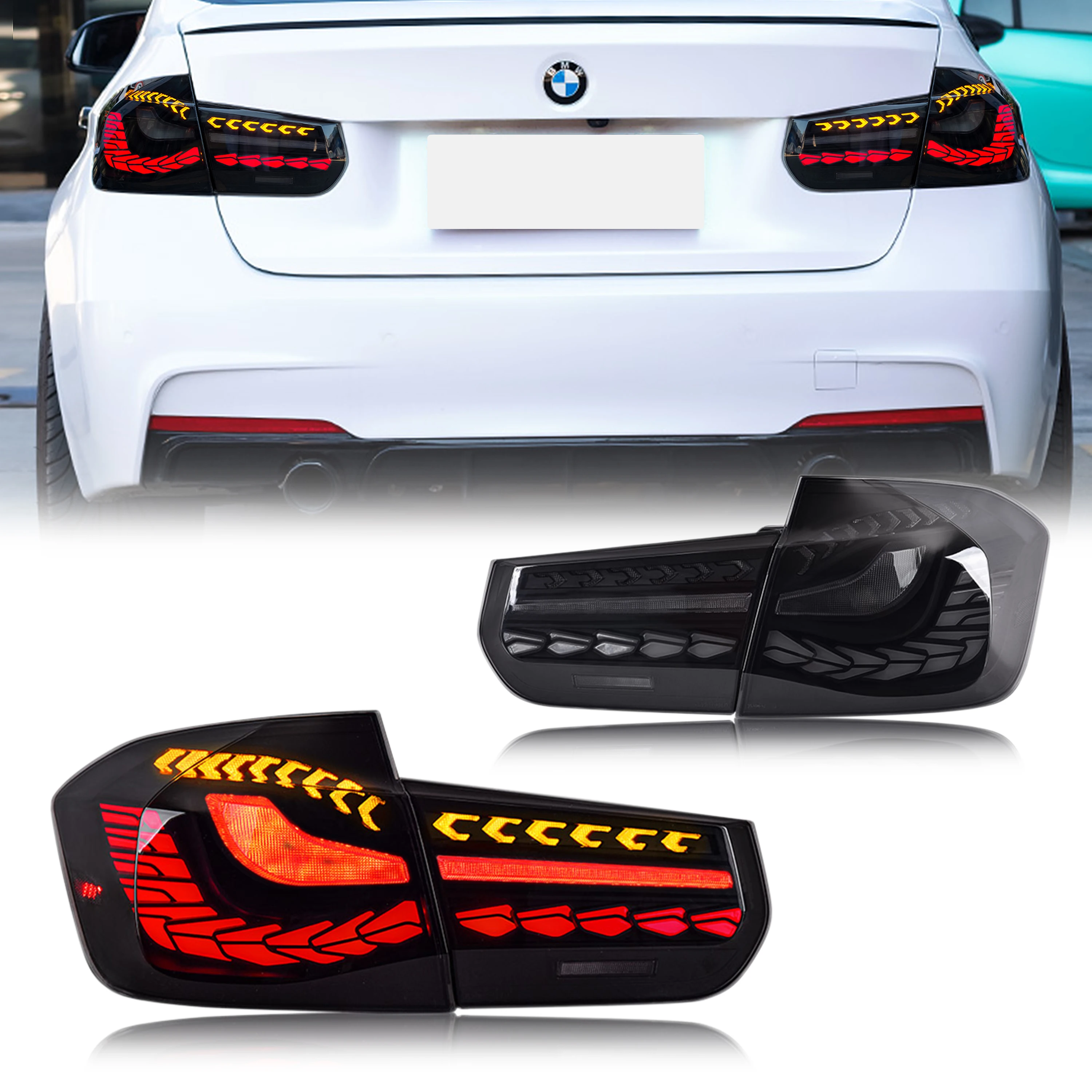 

LED Tail Lights Sequential Indicator For 2012-2018 BMW F30 F35 F80 M3 Sequential Turn Signal Rear Lamps