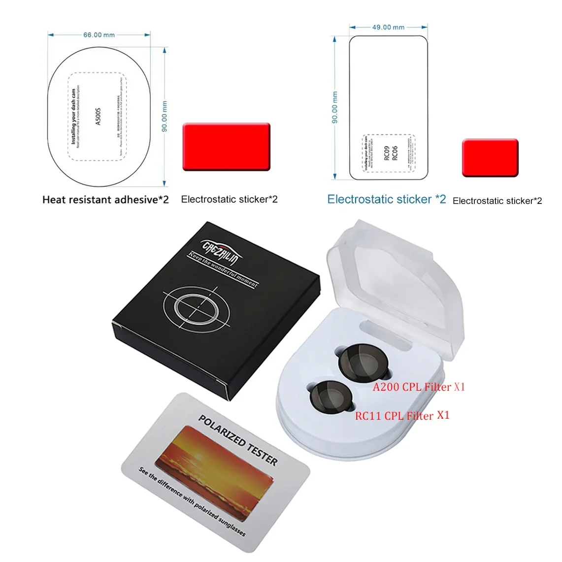 

Фильтр для задней камеры 70mai Dash Cam A200 CPL RC11 CPL фильтр для крепления 70mai A200 статические наклейки для 70mai A200
