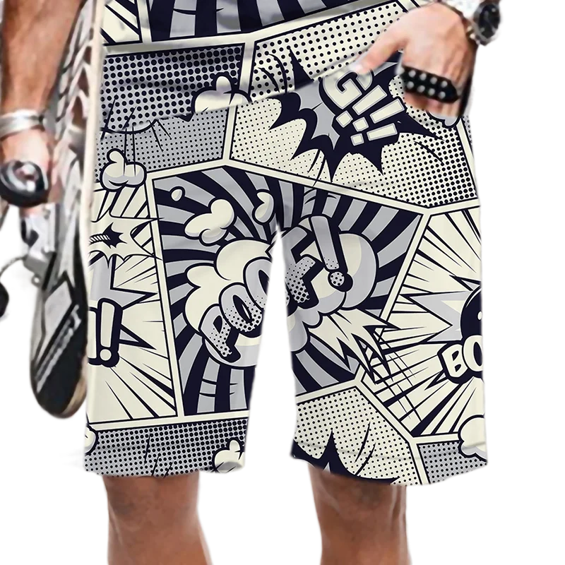 

2022 Men's Casual Shorts Men/Women Beach Elastic Waist Pattern Swimming Funny Loose Cool Man Quick Dry Mens Clothing Swimsuit