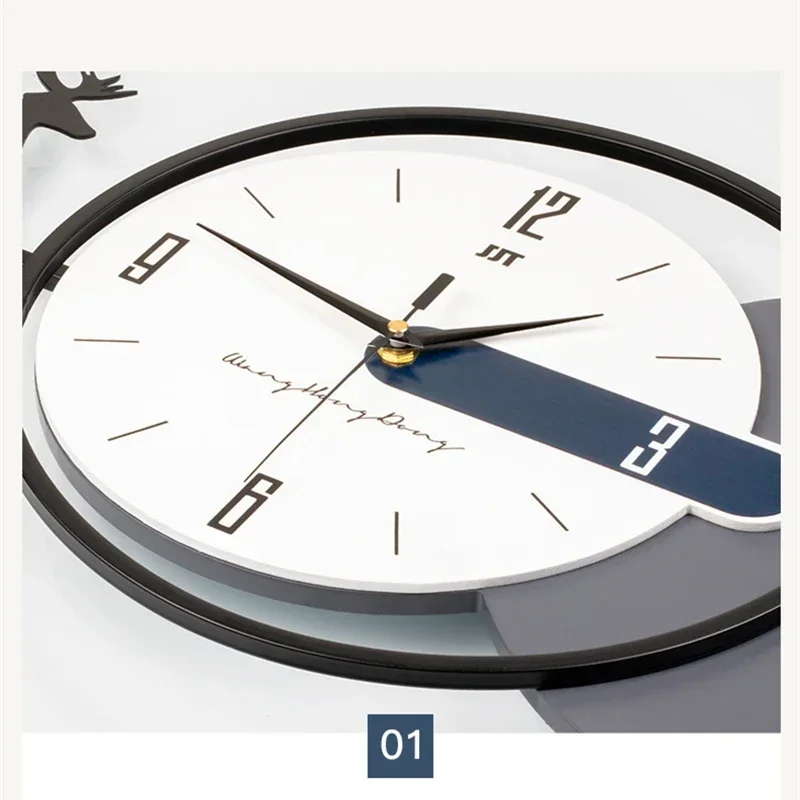 3D большие настенные часы в скандинавском стиле двухслойные современный дизайн