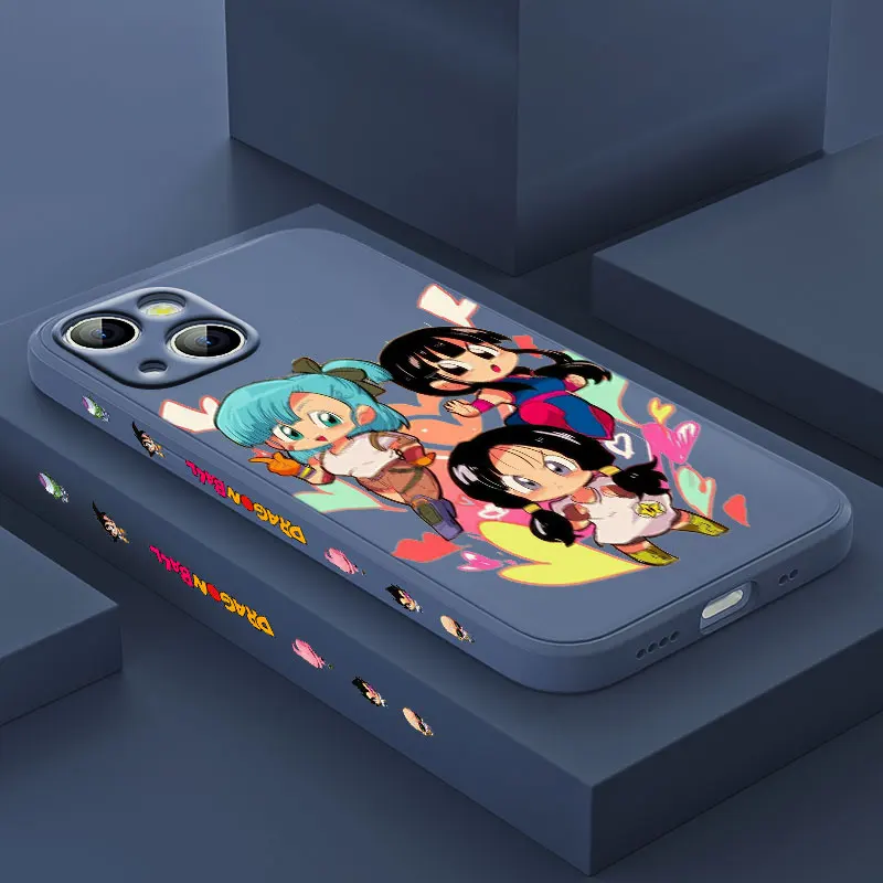 

Anime Dragon Ball bulma For Apple iPhone 13 12 Mini 11 Pro XS MAX XR X 8 7 6S SE Plus Liquid Left Silicone Phone Case Coque Capa