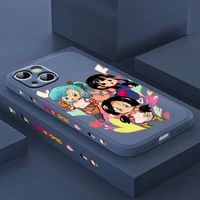 anime dragon ball bulma for apple iphone 13 12 mini 11 pro xs max xr x 8 7 6s se plus liquid left silicone phone case coque capa