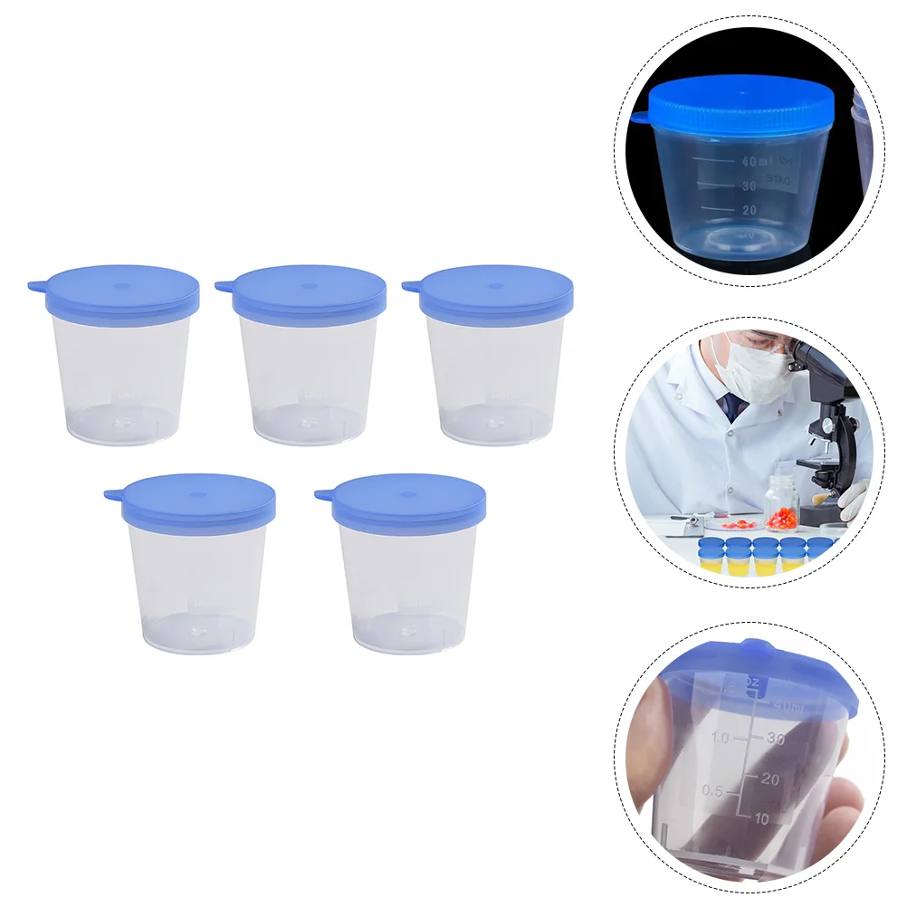 

Urine Cup Fecal Disposable Holder Storage Sample Sampling Measuring Cups