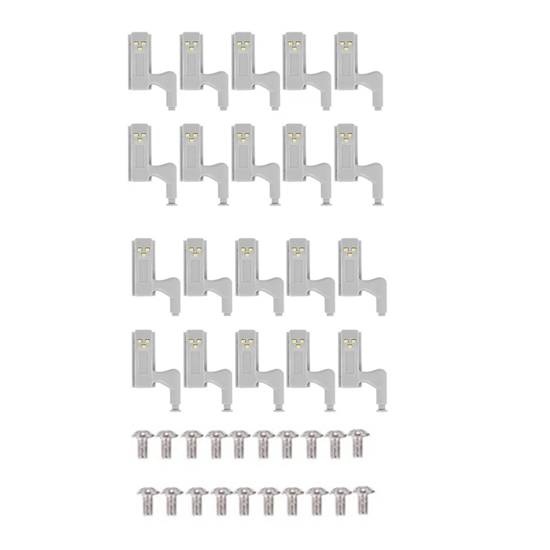 

20Pcs 0.25W Universal LED Under Cabinet Light Cupboard Inner Hinge Lamp Closet Wardrobe Sensor Light