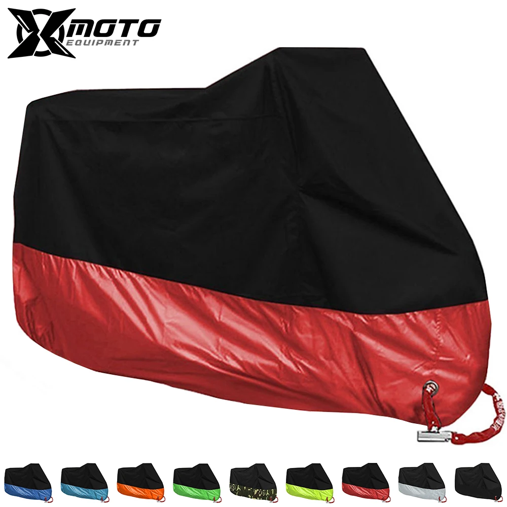 

Motorcycle Rain Cover Dustproof UV Protective Outdoor 190T Wear-resistant Material Scooter Motorbike Cover All Season Waterproof